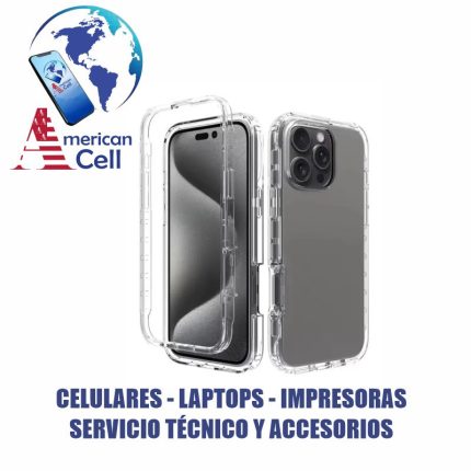 CARCASA TRANSPARENTE - IPHONE 15 PRO - 3 EN 1