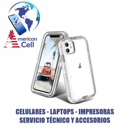 CARCASA TRANSPARENTE - IPHONE 12 - IPHONE - 12 PRO - 3 EN 1