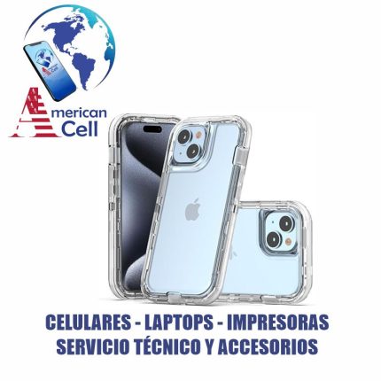 CARCASA TRANSPARENTE - IPHONE 13 & 14 - 3 EN 1