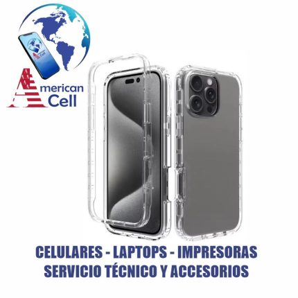 CARCASA TRANSPARENTE - IPHONE 13 PRO - 3 EN 1