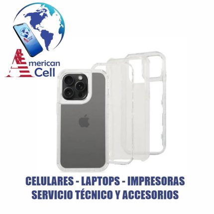 CARCASA TRANSPARENTE - IPHONE 13 PRO MAX - 3 EN 1
