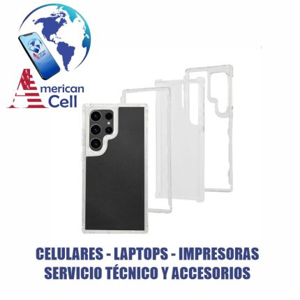 CARCASA - TRANSPARENTE - SAMSUNG - S24 ULTRA - 3 EN 1