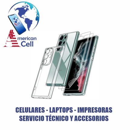 CARCASA - TRANSPARENTE - SAMSUNG - S23 ULTRA - 3 EN 1