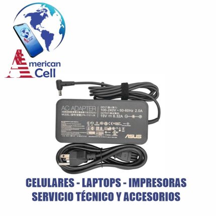 CARGADOR COMPATIBLE - ASUS 19V 6.32A 5.5X2.5MM TIPO ORIGINAL