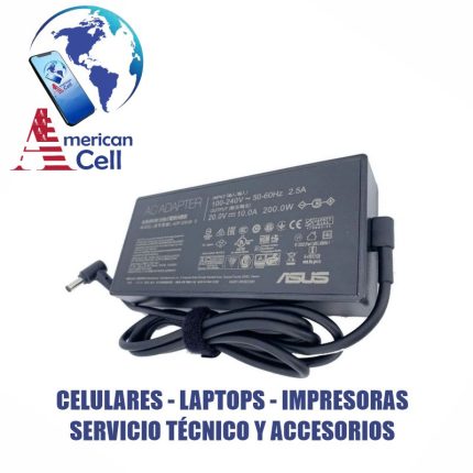 CARGADOR ORIGINAL - ASUS 20V 10A 200W 6.0X3.7A P.AGUJA- PEQ