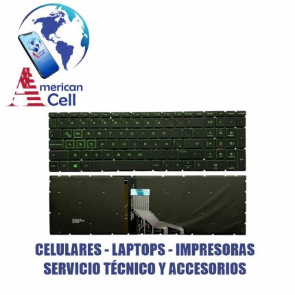 TECLADO - LAPTOP - HP - 15-DK 15-DA 15-DB 15-EC 15-DU 17-BY 250 G7 VERDE