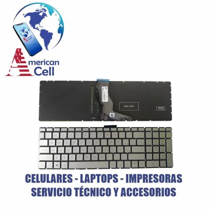 TECLADO - LAPTOP - HP - 15-CC PLATA ILUMINADO SP