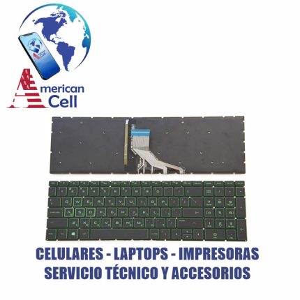 TECLADO - LAPTOP - HP - 15-AK ILUMINADO VERDE SP