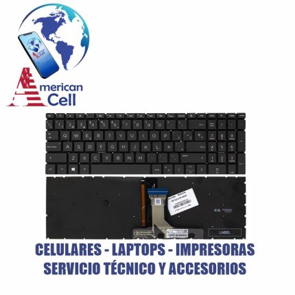 TECLADO - LAPTOP - HP - 15-EC ILUMINADO BLACK SP