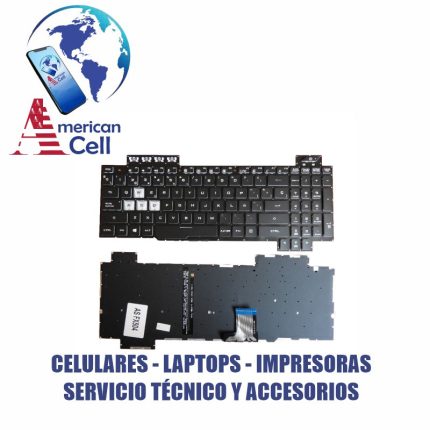 TECLADO - LAPTOP - ASUS - FX504 FX504GD FX505 FX505GM NEGRO ILUMINADO RGB